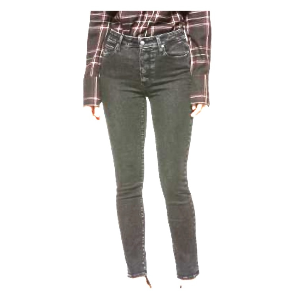Paige Hoxton Button High Waist Ankle Peg Jean
